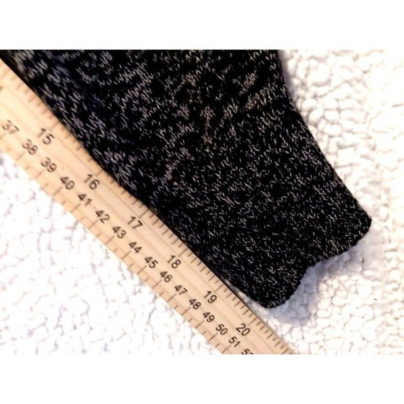 Button Cardigan Sweater Womens XL Black & Gray 100% Thick Cotton - Picture 8 of 8